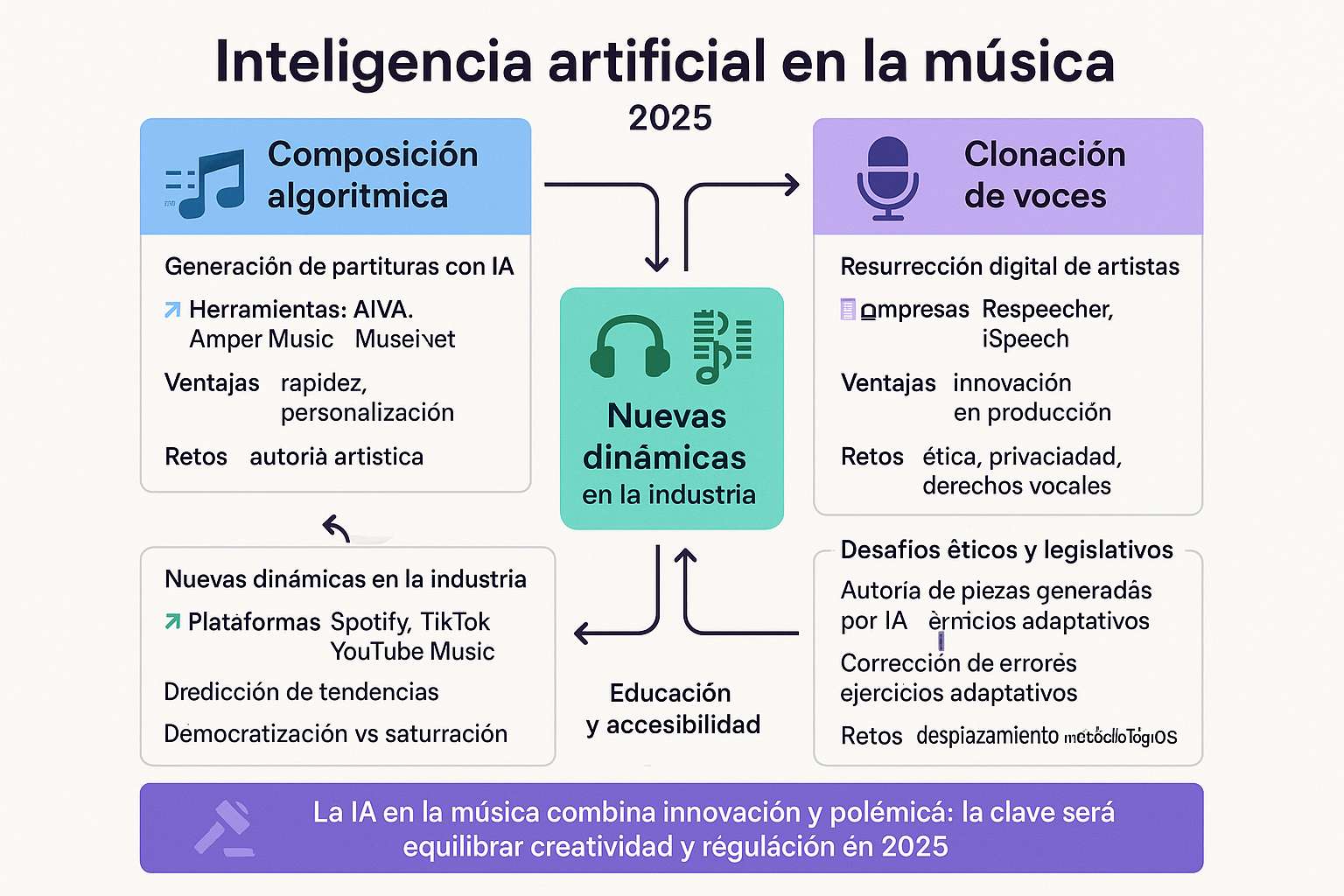 Esquema Inteligencia Artificial en la Musica