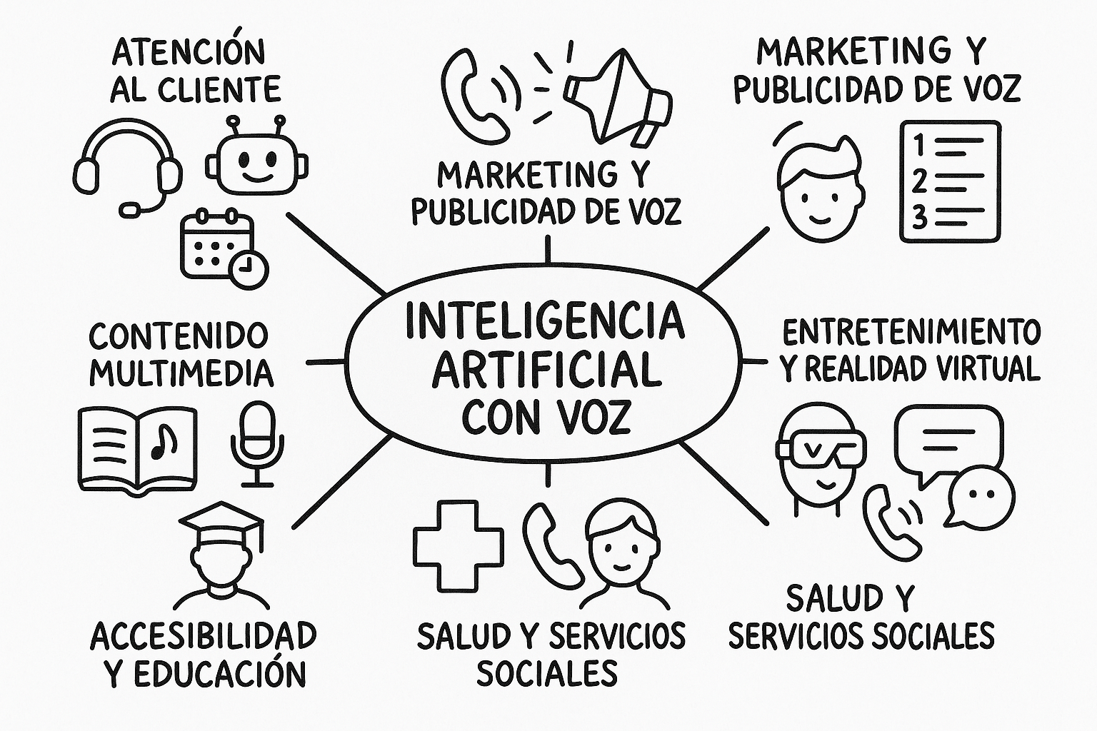 Usos de la Inteligencia Artificial con voz